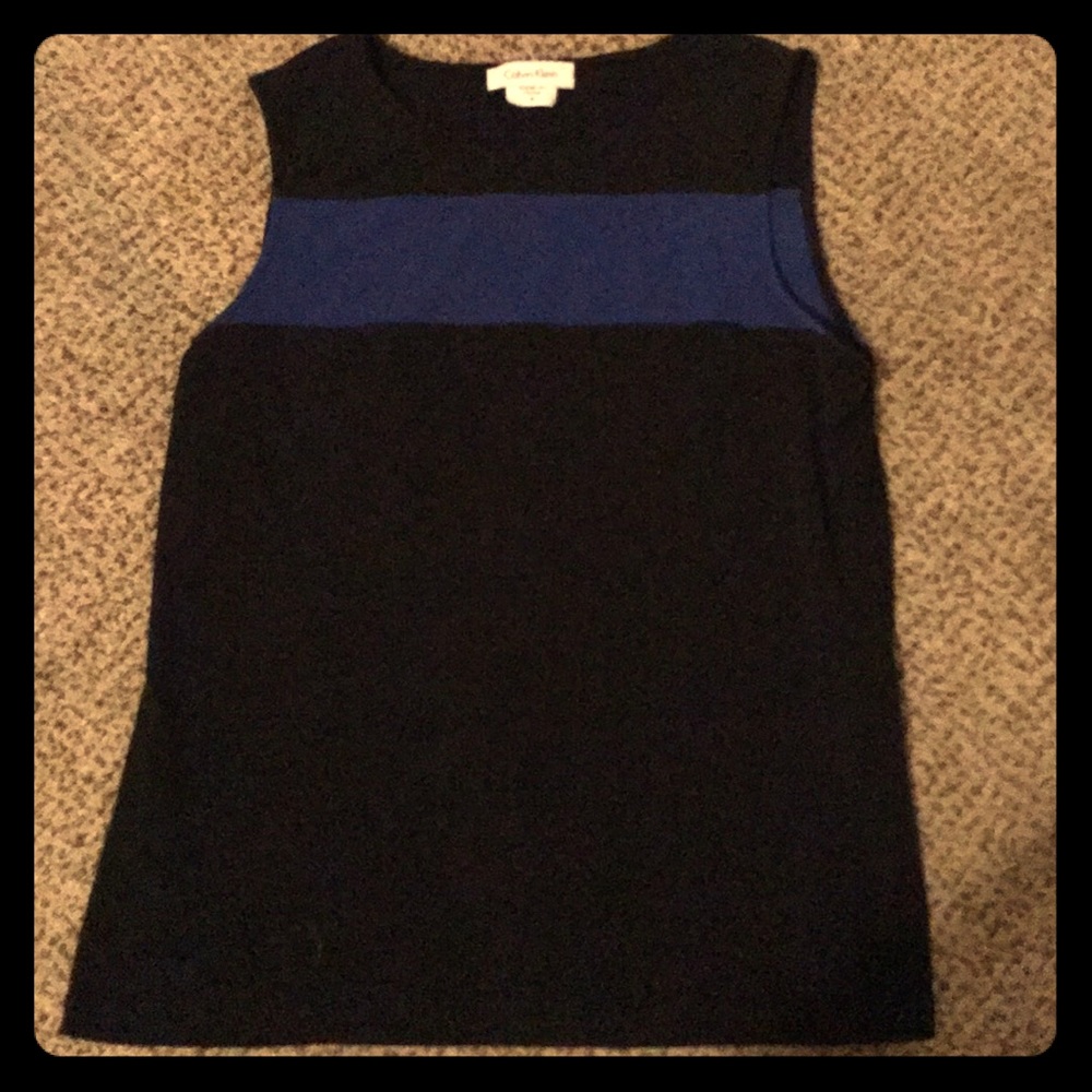 Blue and black tank